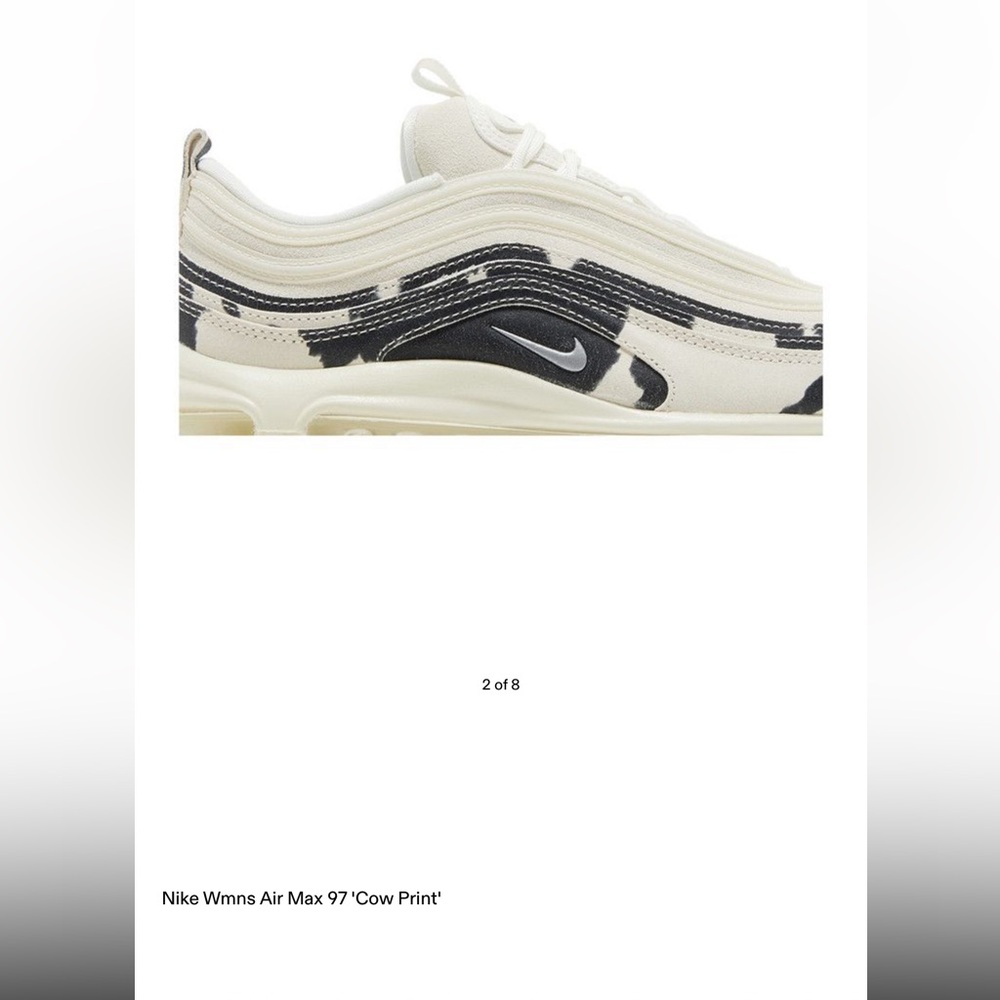 NIKE women’s Air Max 97 cow print sneakers size 7 - Picture 2 of 16